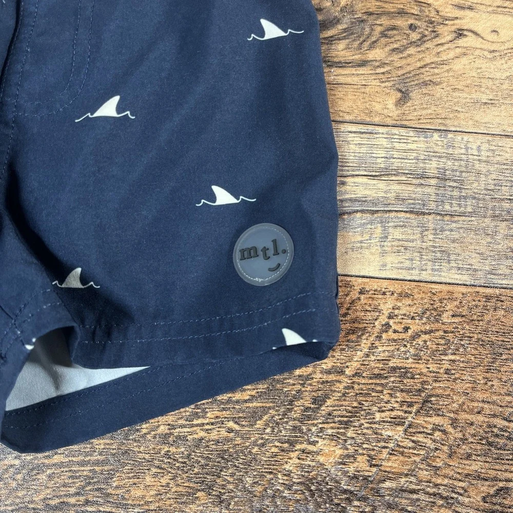 Miles The Label Swim Shorts Baby Boys 12-18m Trunks Coastal Beach Shark Pool